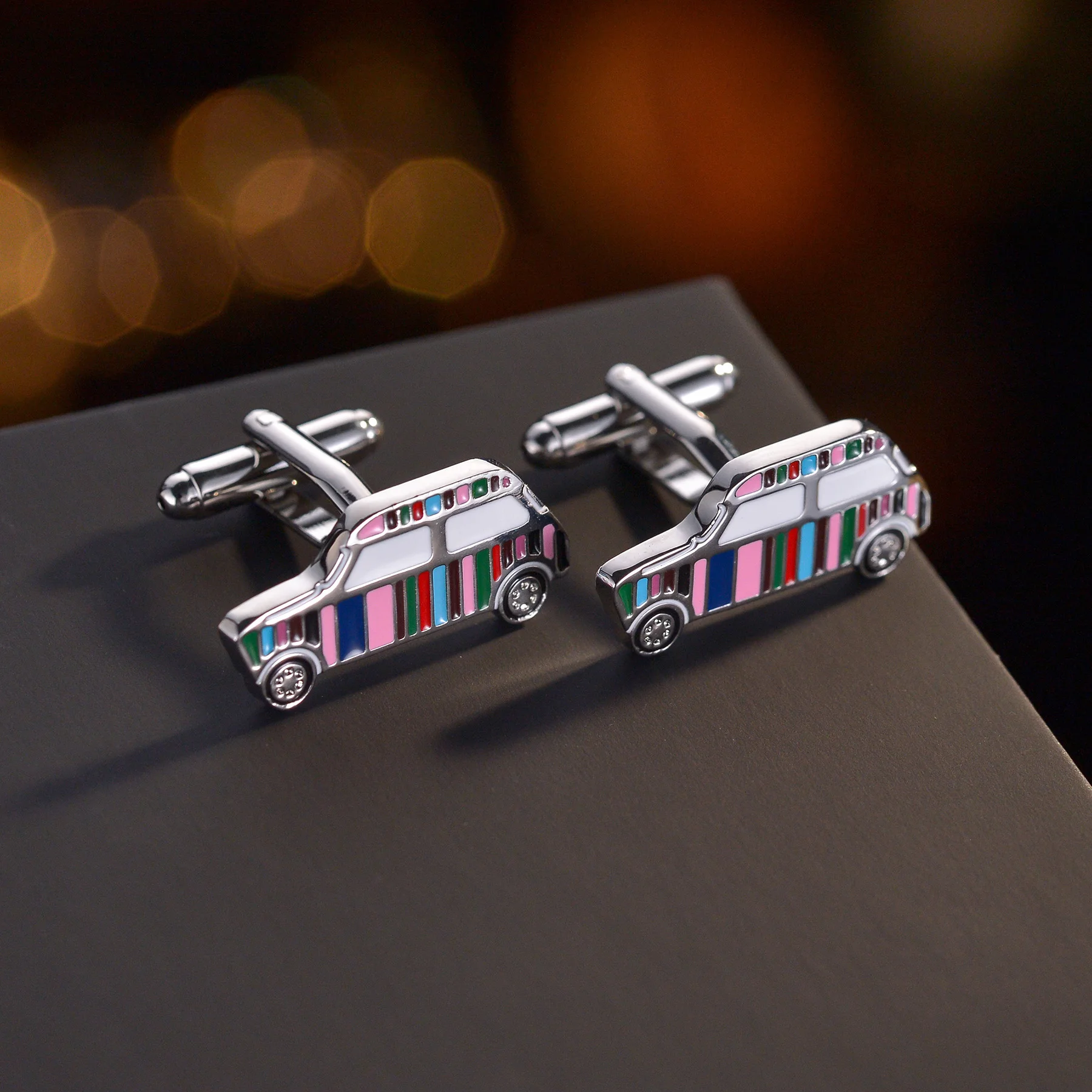 

Multicolor Car Cufflink High Quality Cufflinks Funny Gifts to Friends Men's French Shirt Accessories
