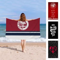 A-Alfa R-Romeo Logo Towel Microfiber Beach Towel Absorbent Quick dry Soft Yoga Swimming Resort Mountain Climbing Towel 1