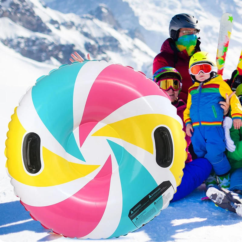 Adult and Children's Winter Outdoor Skiing Ring Thickened Wear resistant Dry Land Skiing Ring Inflatable Ski Mat Toy