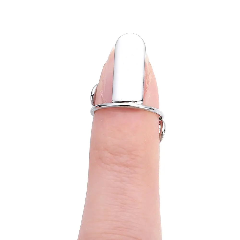 New Nail Rings Fingertip Nail Rings for False Nail Women Girls Phalanx Ring Adjustable Reusable Removable Nail Art Decoration
