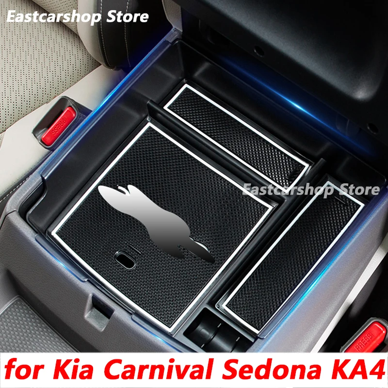 

For Kia Carnival Sedona KA4 2021 2022 Car Central Console Armrest Storage Box Container Car Tray Glove Box Case Car Accessories