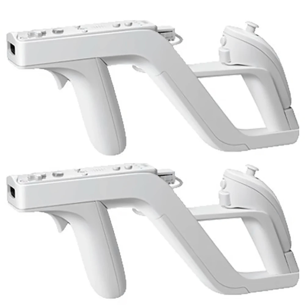 Remote Controller For Wii Zapper Gun Detachable Shooting Gun For Wii Controller Gaming Accessories White