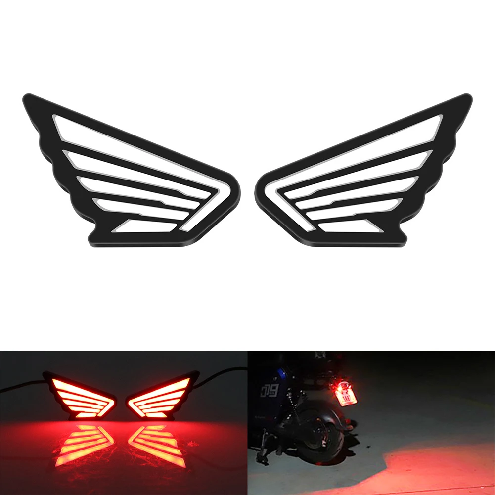 Futuristic LED Motorcycle Headlight and Decorative Rear Lamp Set