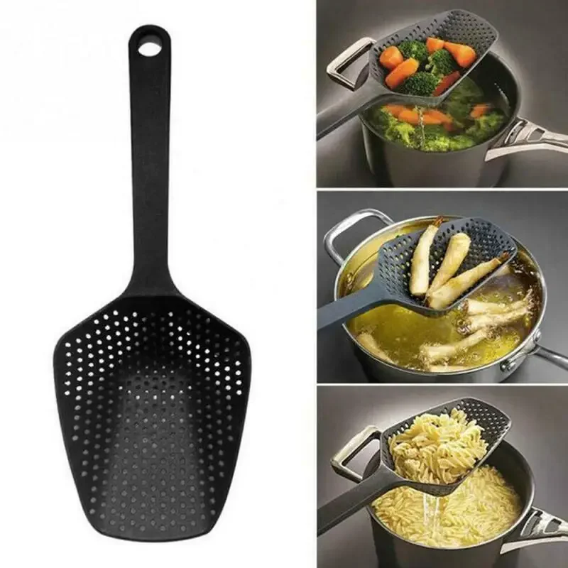 

1pc Kitchen Soup Spoon Ladle Skimmer Strainer Fry Food Mesh Portable Filter Home Kitchen Cooking Tool