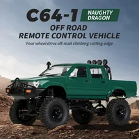 WPL C64-1 RC Car 1:16 Hailax 2.4G 4WD Remote Control Pick-up Truck Controllable LED Light Electric Toy Off-Road Vehicle Mode