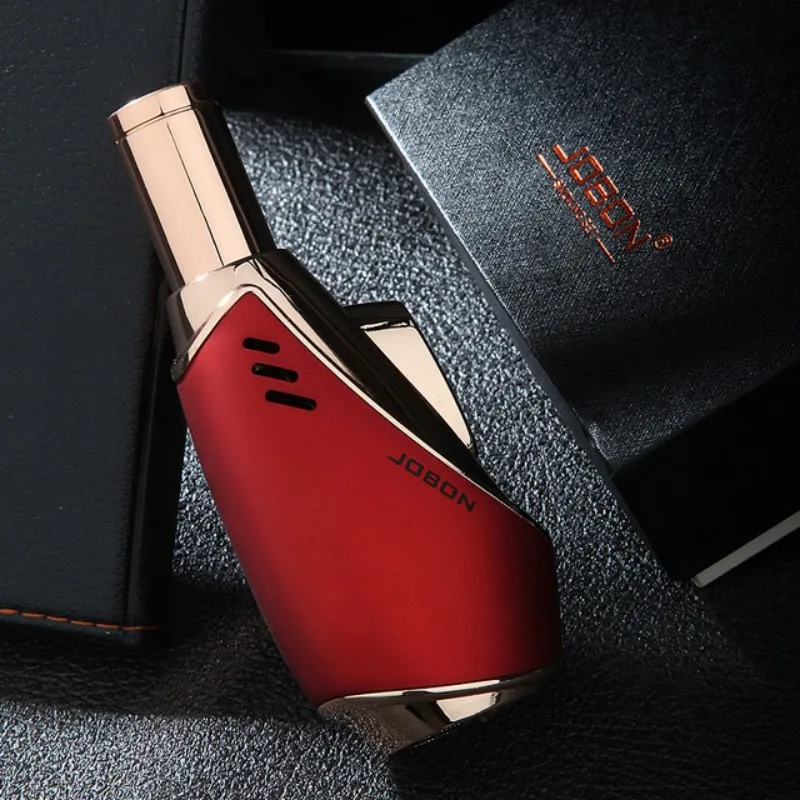 JOBON Lighters High Temperature Lighter Gun Lighters Inflatable Butane Blue Blowtorch Men Cigar Gifts