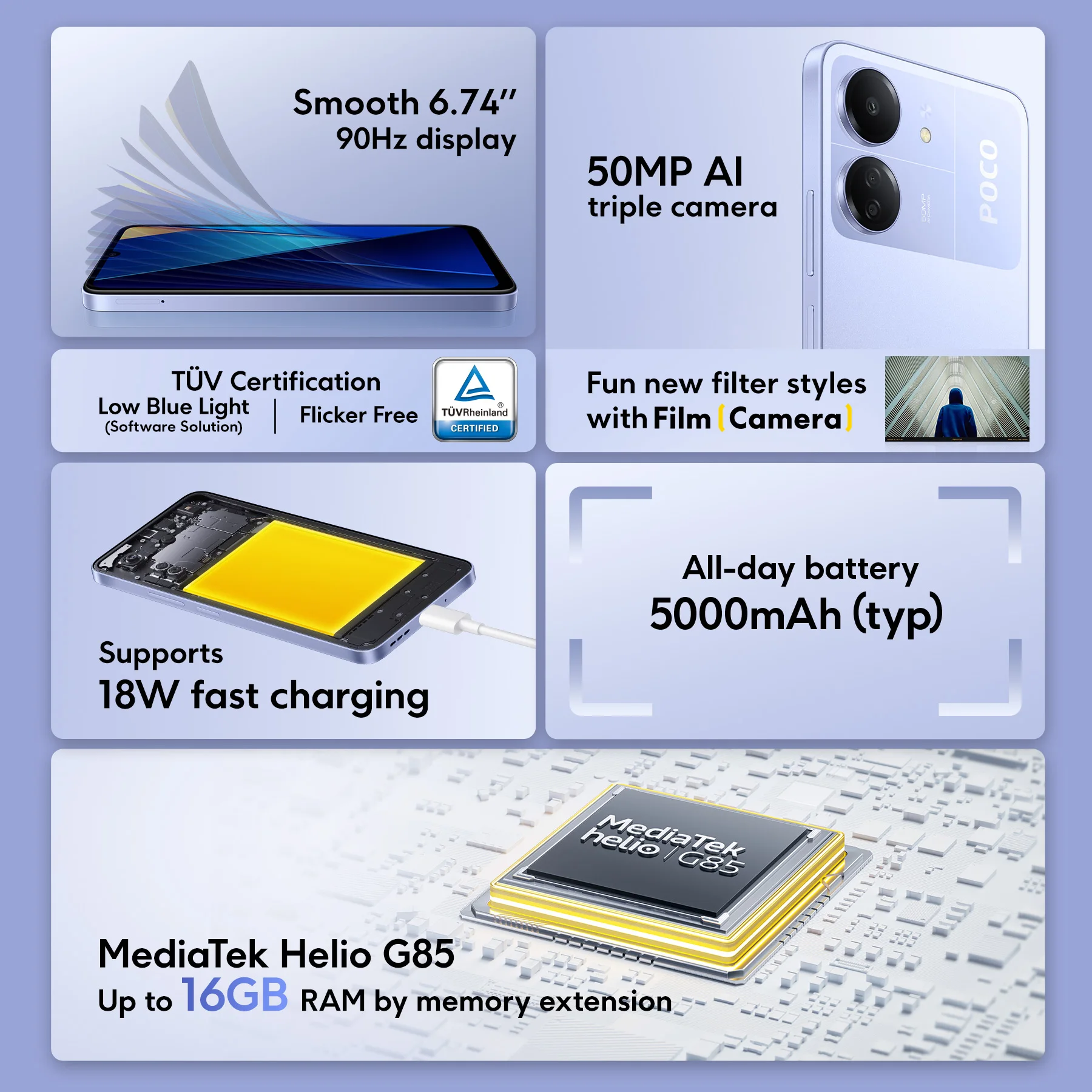 World Premiere】Global Version POCO C65 128GB/256GB NFC 50MP