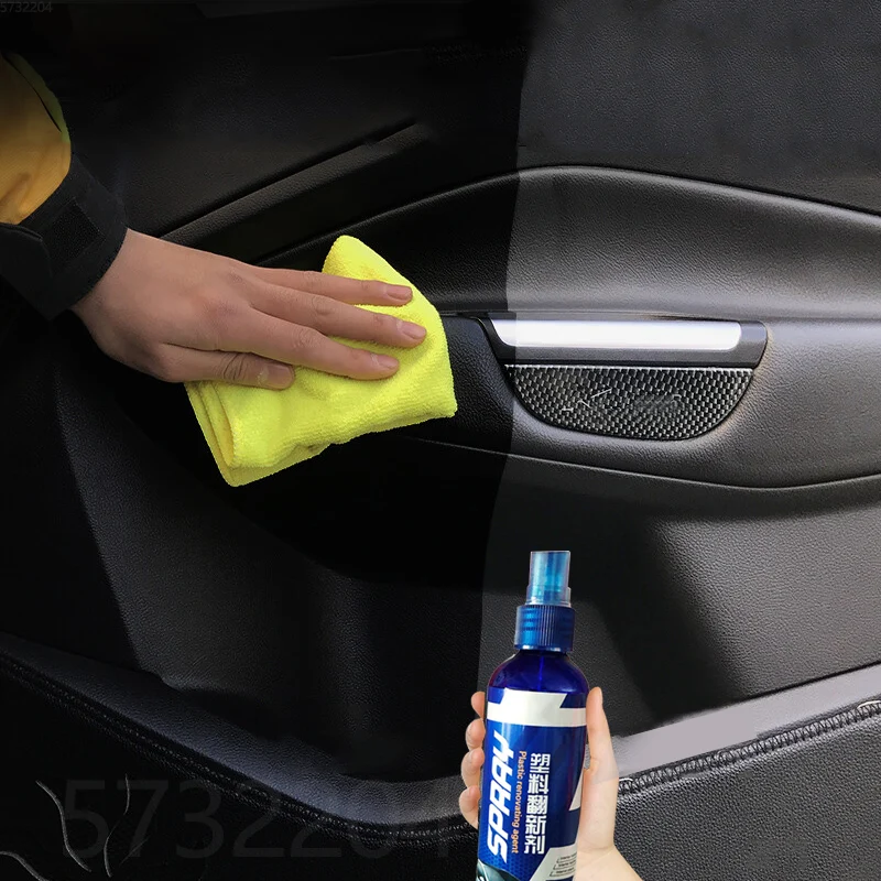 Restaurador de plástico para coche,renovador de plasticos para automovil  restaurador limpiador de cuero pulido, Spray de nuevo a negro brillante,  Hgkj S3, 50ml, renovador de plástico Interior, accesorios para coche -  AliExpress