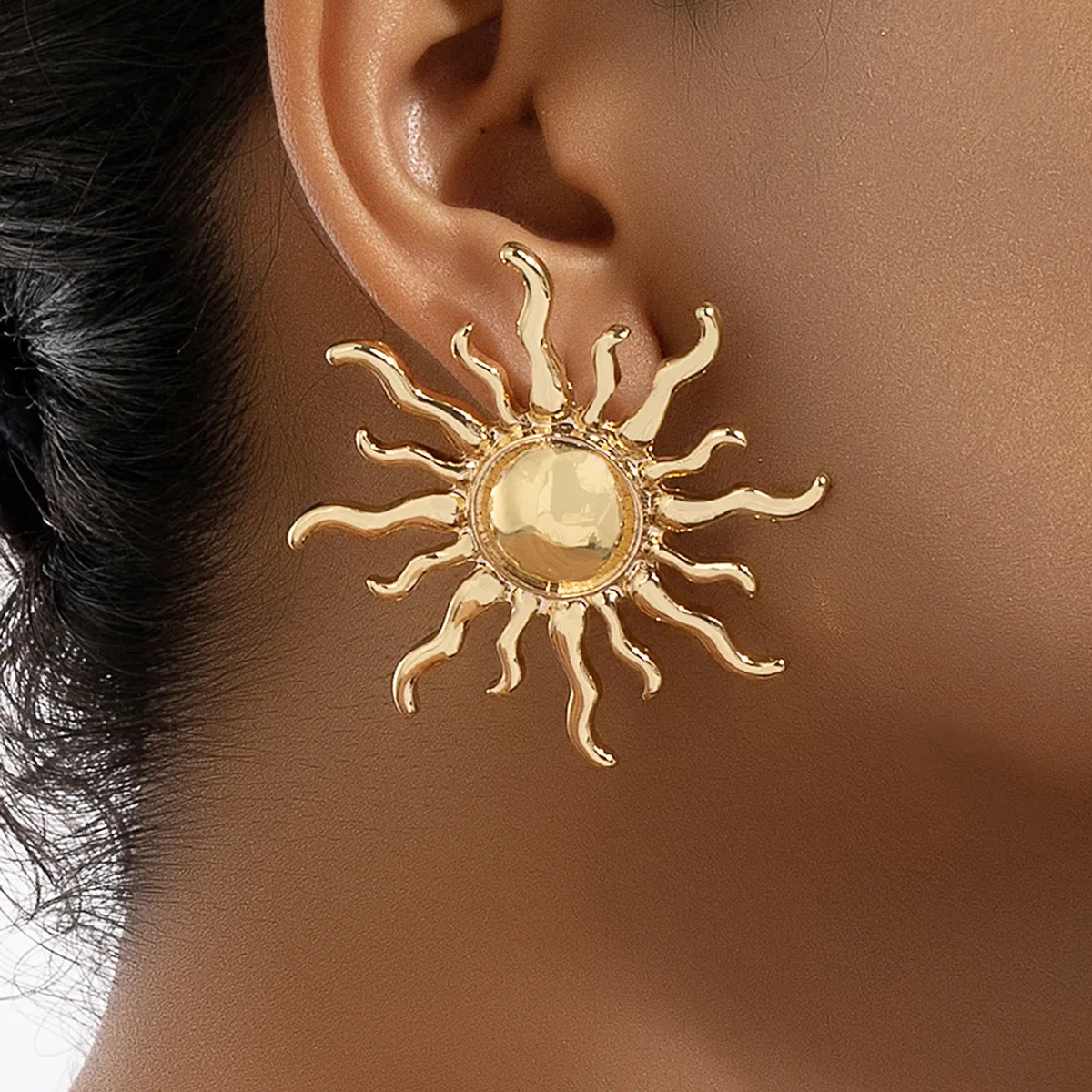 

Vintage Oversized Sun Fashion Dangle Earrings earrings for women