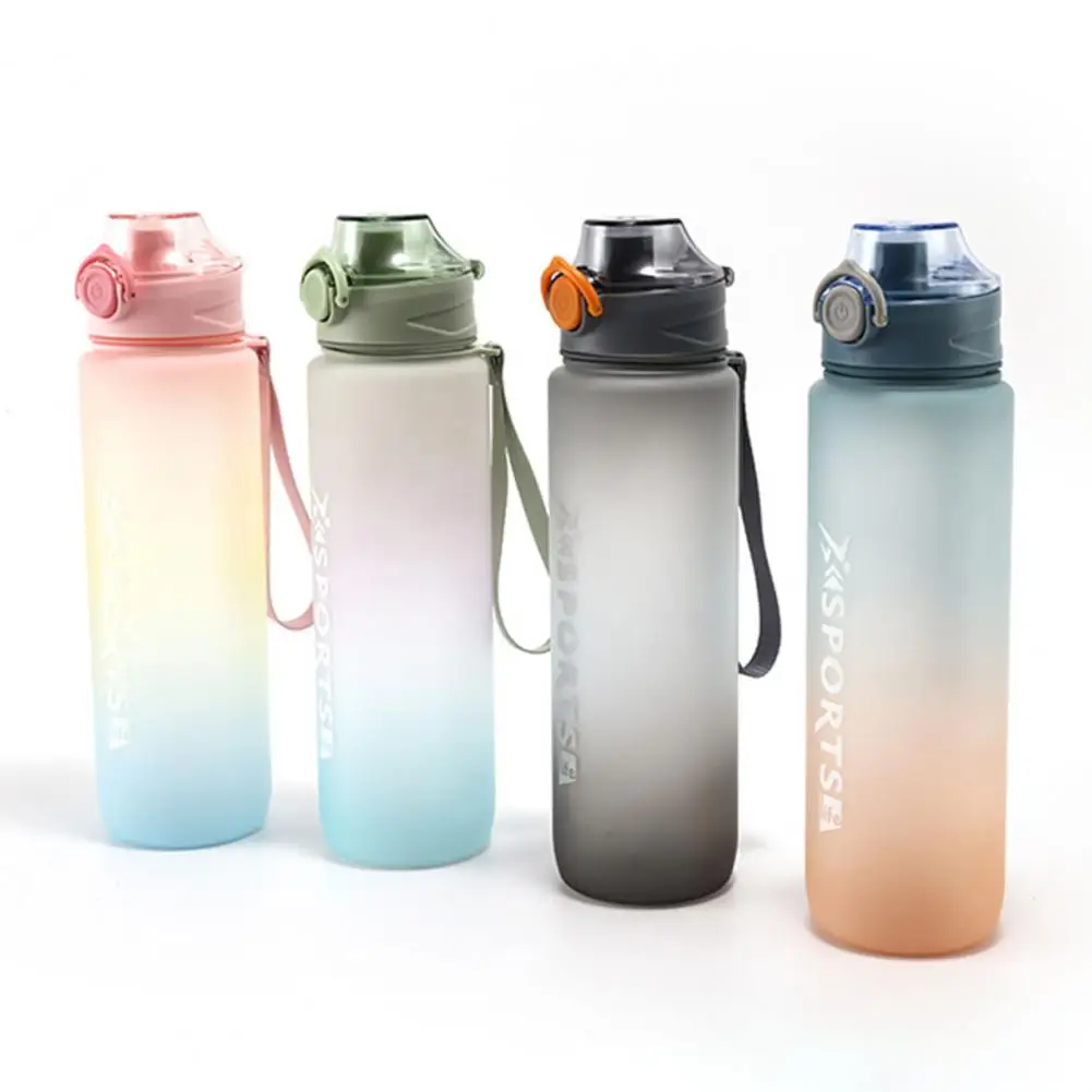 1 Liter Motivational Water Bottle With Straw with Time Marker Leakproof Sports Water Bottle for Gym Camping Tour