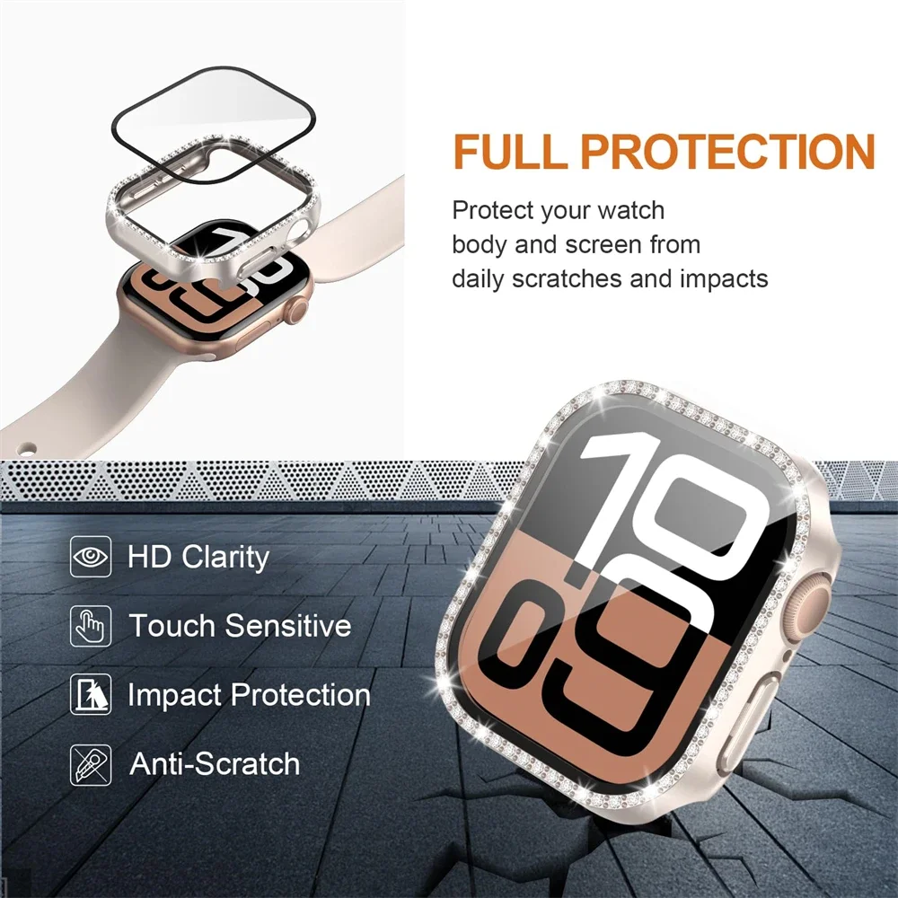 Luxury Bling Bumper Protector with Diamond Glass Cover