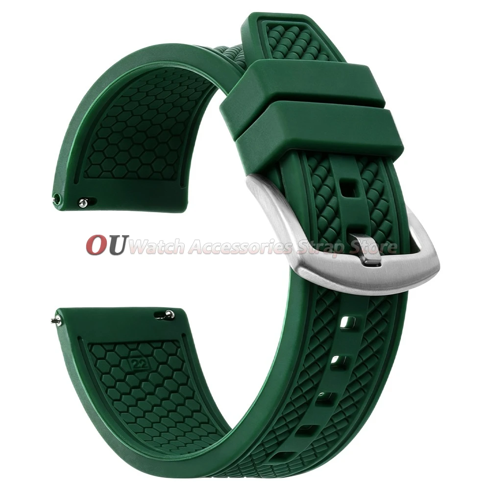 Premium Universal Diving Silicone Watch Strap - Waterproof Sports Quick Release Bracelet