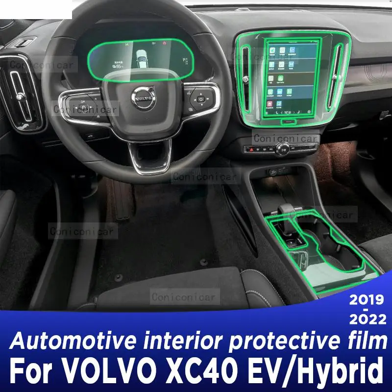 

For VOLVO XC40 EV/Hybrid 2023 Gearbox Panel Navigation Screen Automotive Interior TPU Protective Film Anti-Scratch Accessorie