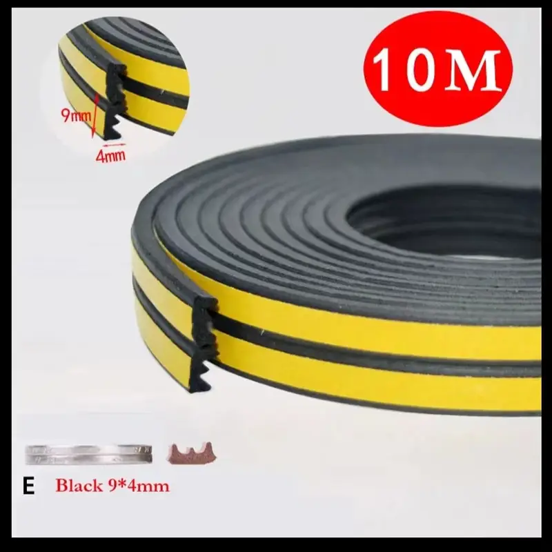 10m D/I/E Type Self-adhesive Door And Window Sealing Strip Foam Insulation, Anti-Collision, Wind And Sound Insulation Artifact - Image 13