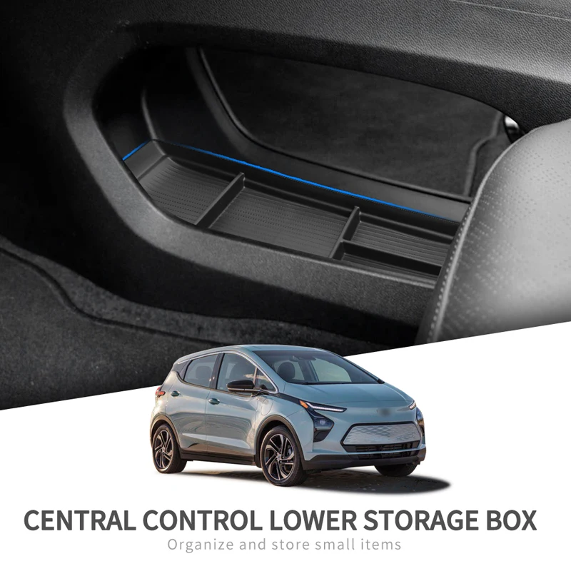 

for Chevy Chevrolet Bolt EUV EV 2022 2023 Central Armrest Lower Layer Storage Box Car Center Console Tray Organizer Accessories