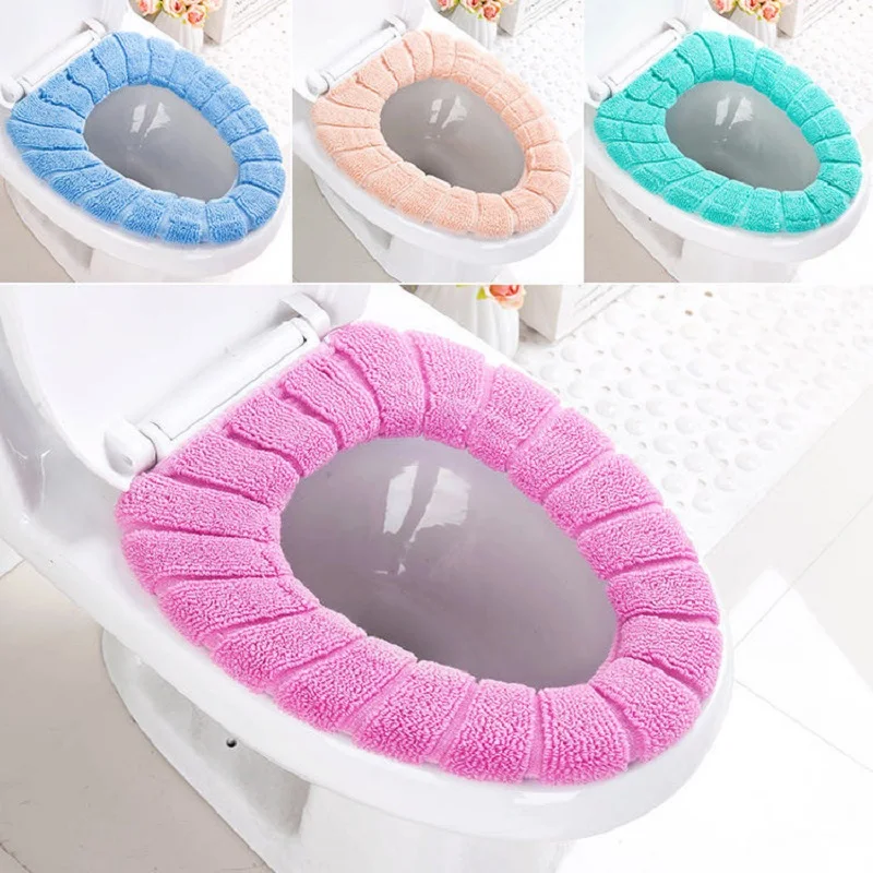 

Warm Soft Washable Toilet Cover Pad Toilet Seat Cushion Set for Home Decor Closestool Mat Seat Case Toilet Lid Cover Accessories