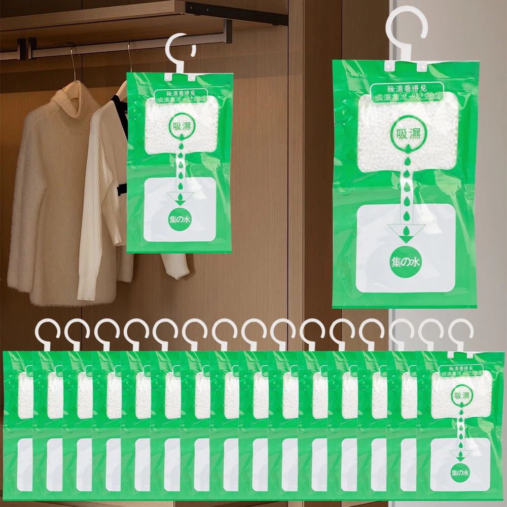 Description Picture 2 of item6/3/1Pcs Moisture Absorber Hanging Bag Home Bedroom Wardrobe Anti Damp Mildew Drying Bag Home Closet Dehumidifier Humidity Packs