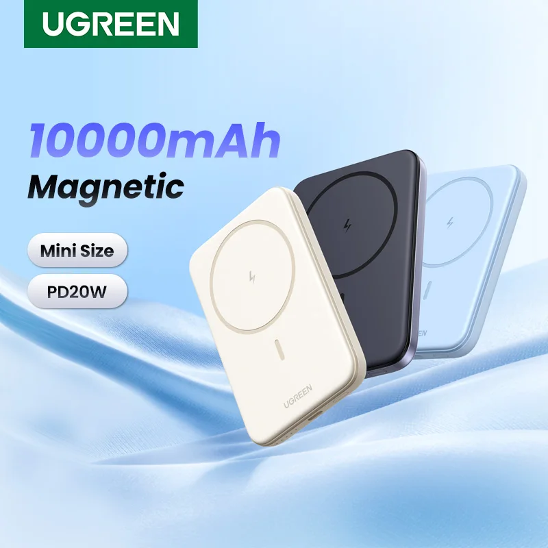 UGREEN PD20W áram bankomat Mágneses 10000mah Maroktelefon Szikratávirát gyorsan töltés powerbank  számára magsafe számára IPhone 15 Menő Minden 14 13th 12