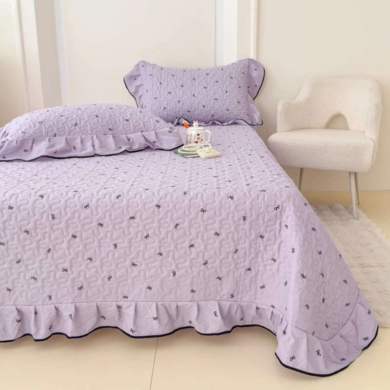 레이스 스타일 침대보 프린트 침대 커버 누빔 침구 홈 매트리스 보호대 (베개 커..