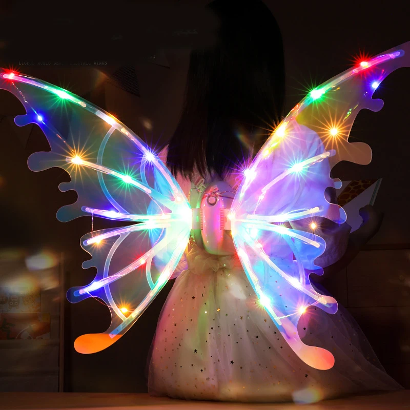 

Electric Elf Wings With LED Lgihting Girls Toys Funny Shocking Halloween Cosplay Prop Kids Toys Pretend Play Toys For Children