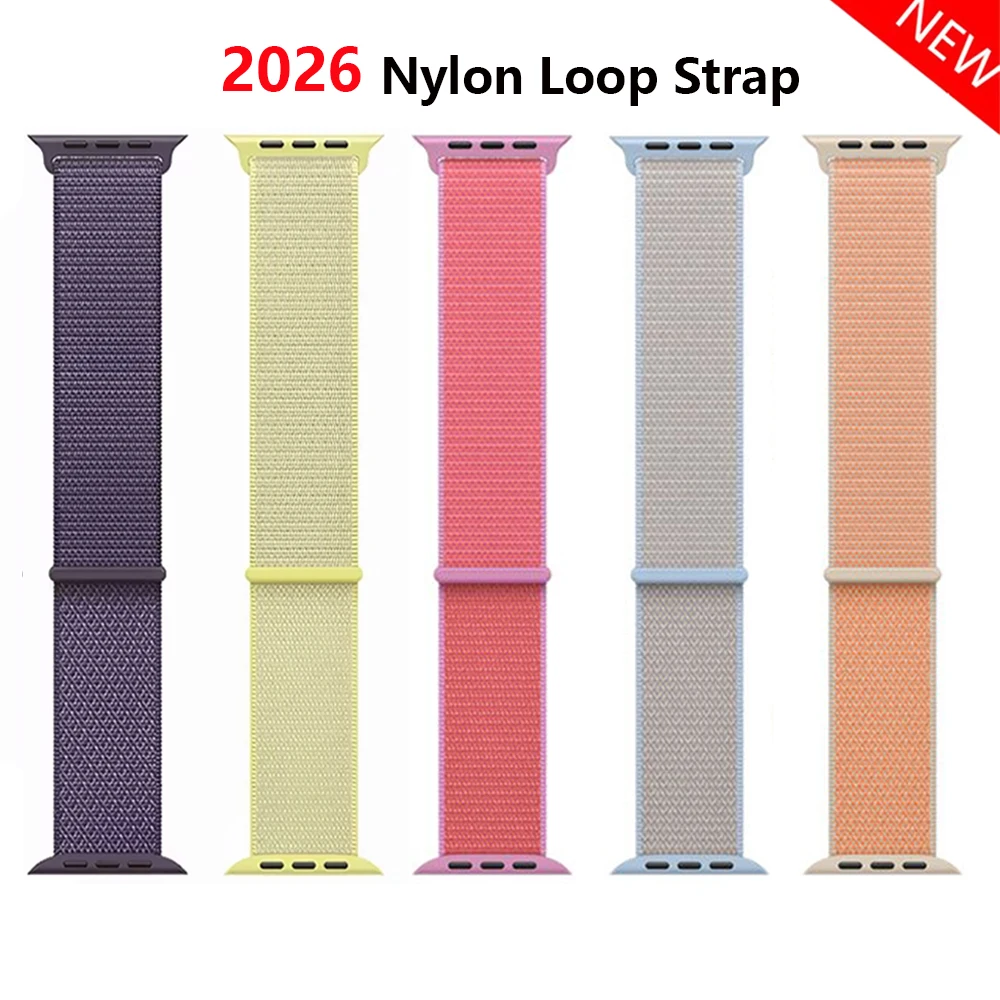 Offizielles Nylon-Schlaufenarmband für Apple Watch SE3, 44 mm, 40 mm, 41 mm, 45 mm, 42 mm, 46 mm, 49 mm, Armband für iWatch Series 11, 10, 9, 8, 7, 6, Ultra, 3, 2.