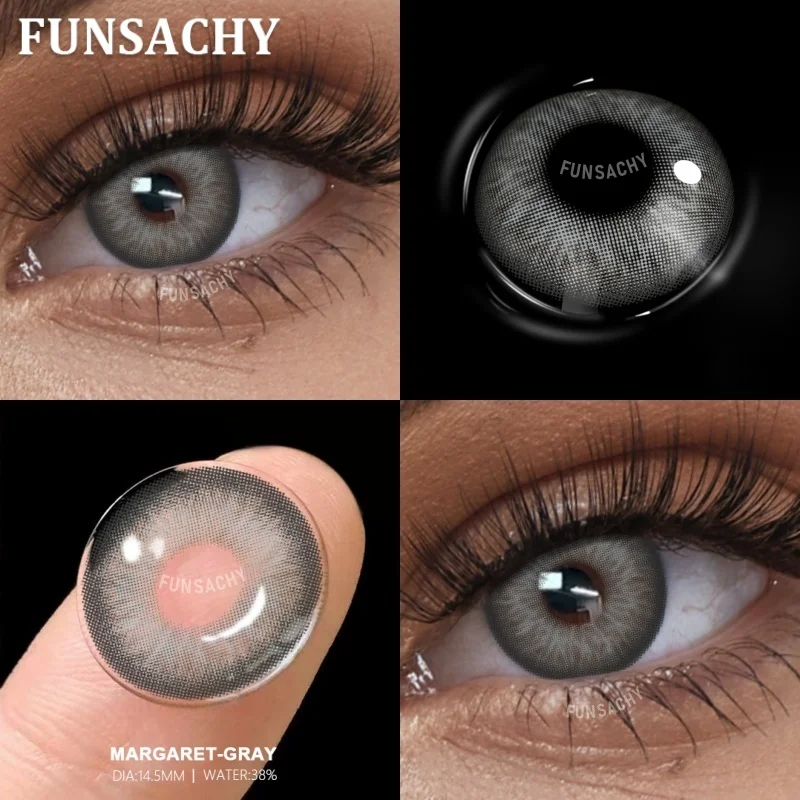 FUNSACHY Yearly Cosmetic Brown Contact Lenses - Enhance Your Eye Color with Natural Beauty