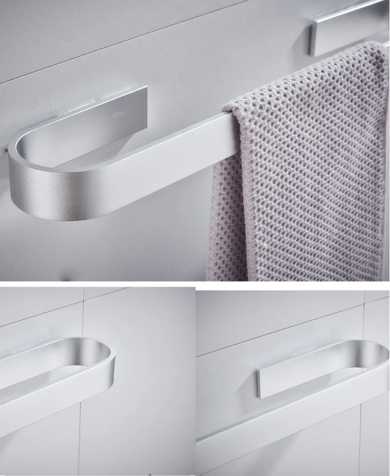 Towel Rack Holder Wall Hanging Bar Storage Shelf for Bathroom