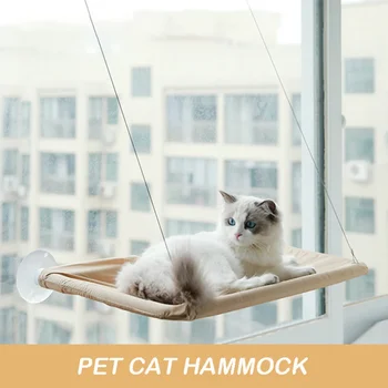 Amaca per Gatti, Letto Sospeso Aereo per Gatti, Cuccia per Gatti, Struttura per Arrampicata per Gattini, Nido per Finestra Solare, Capacità 20kg, Accessori per Animali Domestici