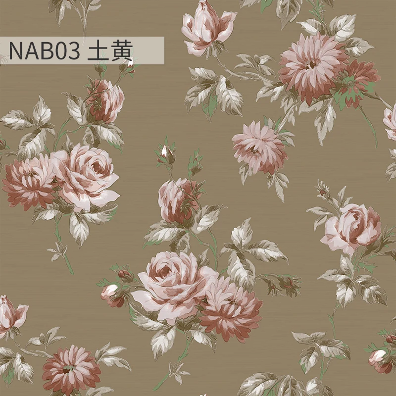 

Modern Luxury Rose Floral Wallpapers Roll Europe Style Nordic Flower Wallcovering Wall Paper for Bedroom Living Room Mural