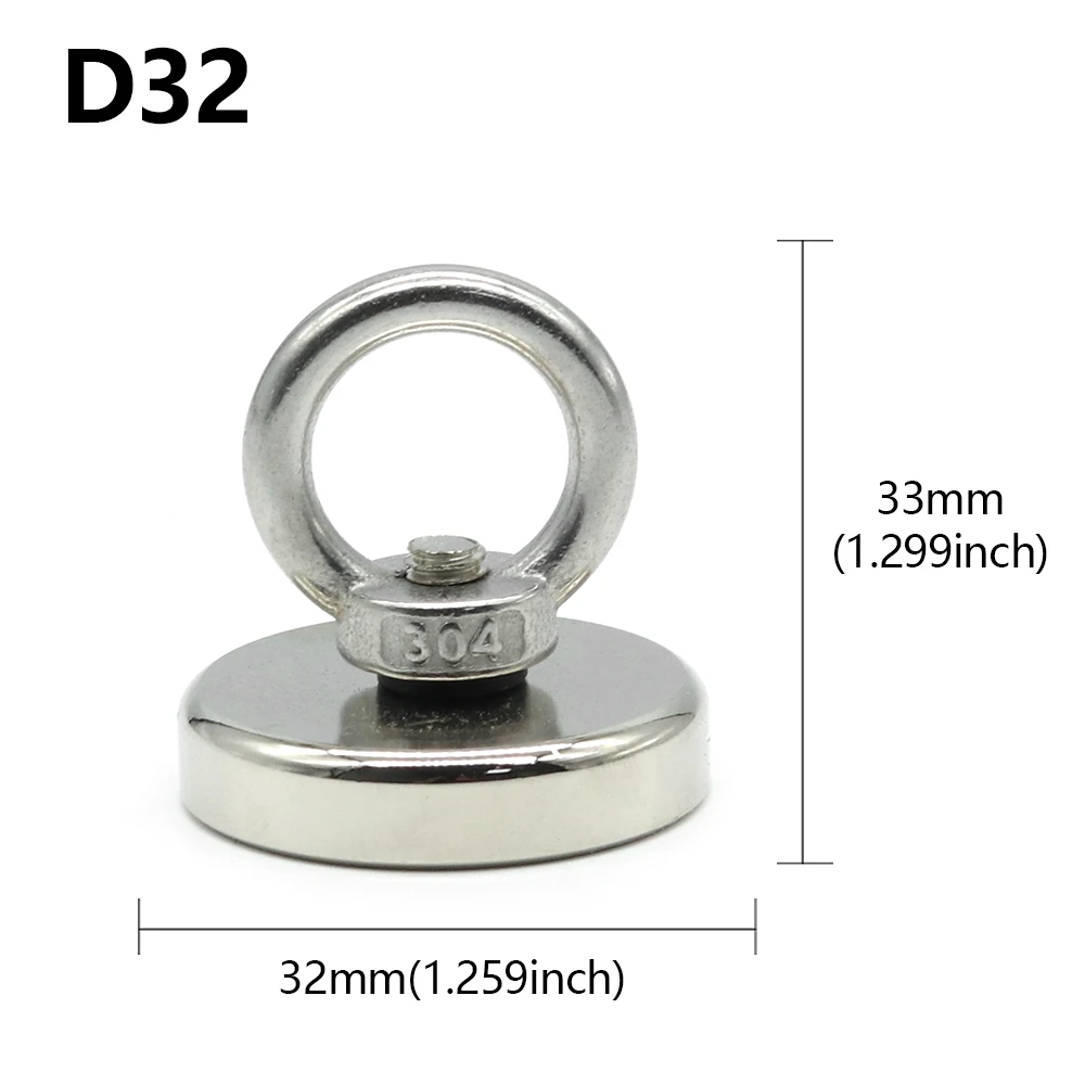 High-Performance Neodymium Magnet with Countersunk Hole and Eyebolt for Heavy-Duty Applications