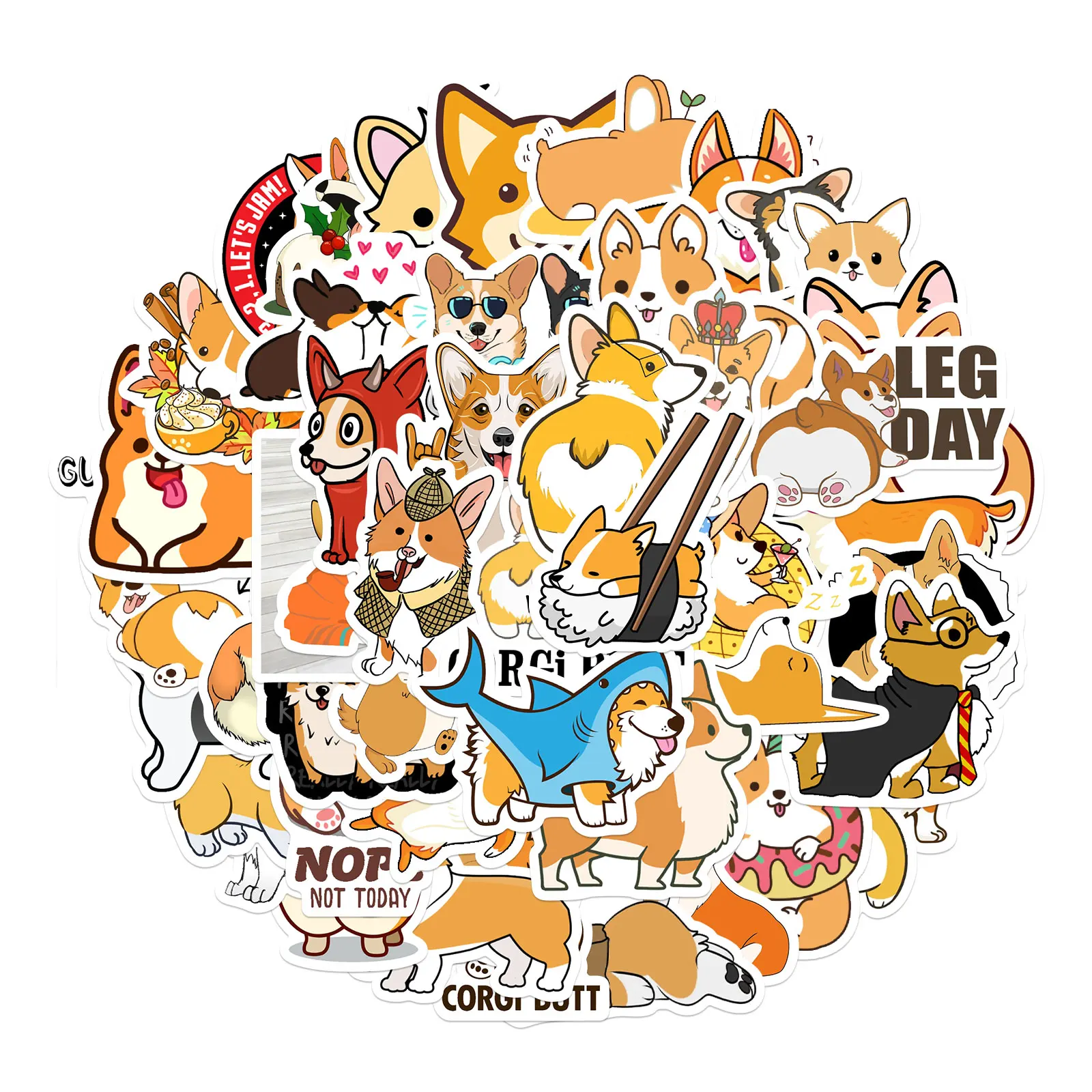 

25/50PCS Kirky Dog Animal Stickers Laptop Skateboard Suitcase Luggage Motorcycle Cartoon Stickers Decal Toy Decal Waterproof PVC