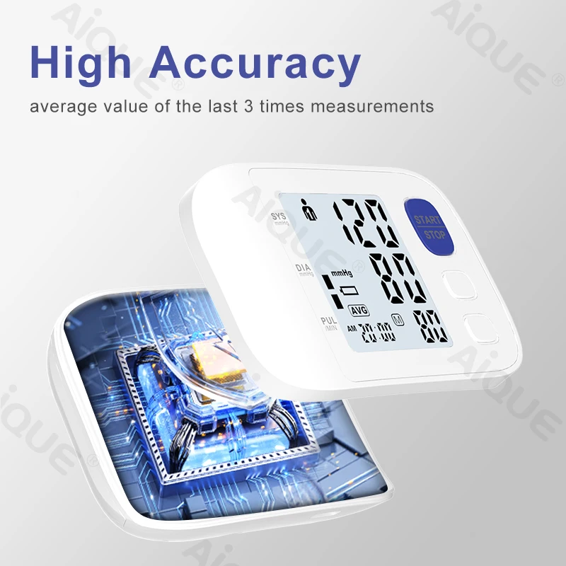 Automatic Digital Wrist Blood Pressure Monitor LCD Sphygmomanometer Tonometer Tensiometer Heart Rate Pulse Meter BP Voice blood pressure monitor blood pressure meter