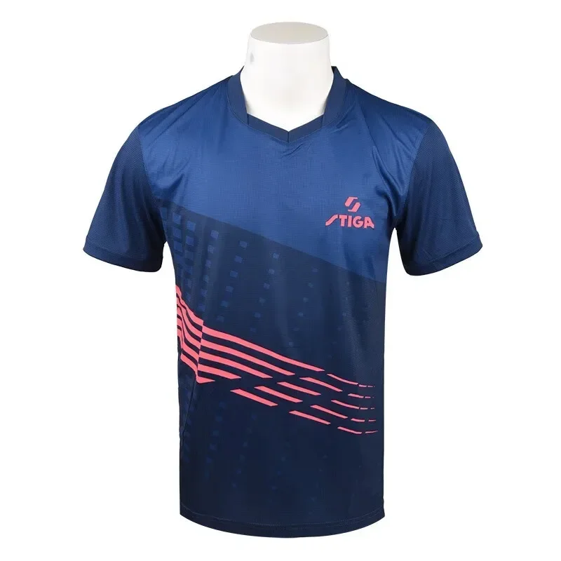 Stiga T Shirts Table Tennis Clothes Men Women Clothing T-shirt Short Sleeve Shirt Ping Pong Jersey Sport Jersey