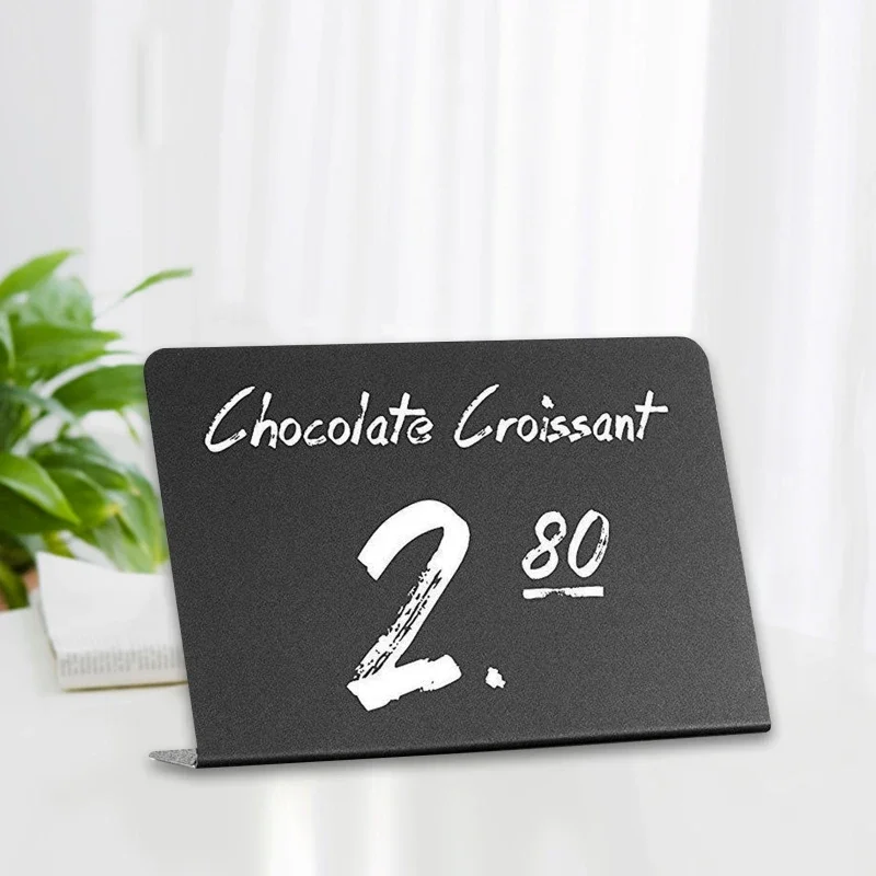 10 Pack Rustic Acrylic Mini Chalkboard Signs Easy to Write and Wipe Out for Liquid Chalk Markers Chalk Small Message Board Signs