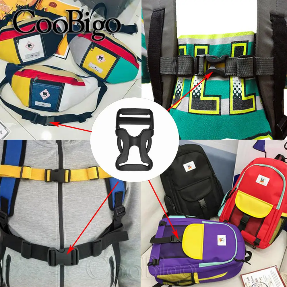 5pcs Plastic Release Buckle Paracord Bracelets Clips Adjust Buckles Outdoor Camping Backpack Strap Luggage Belt Accessories 20mm