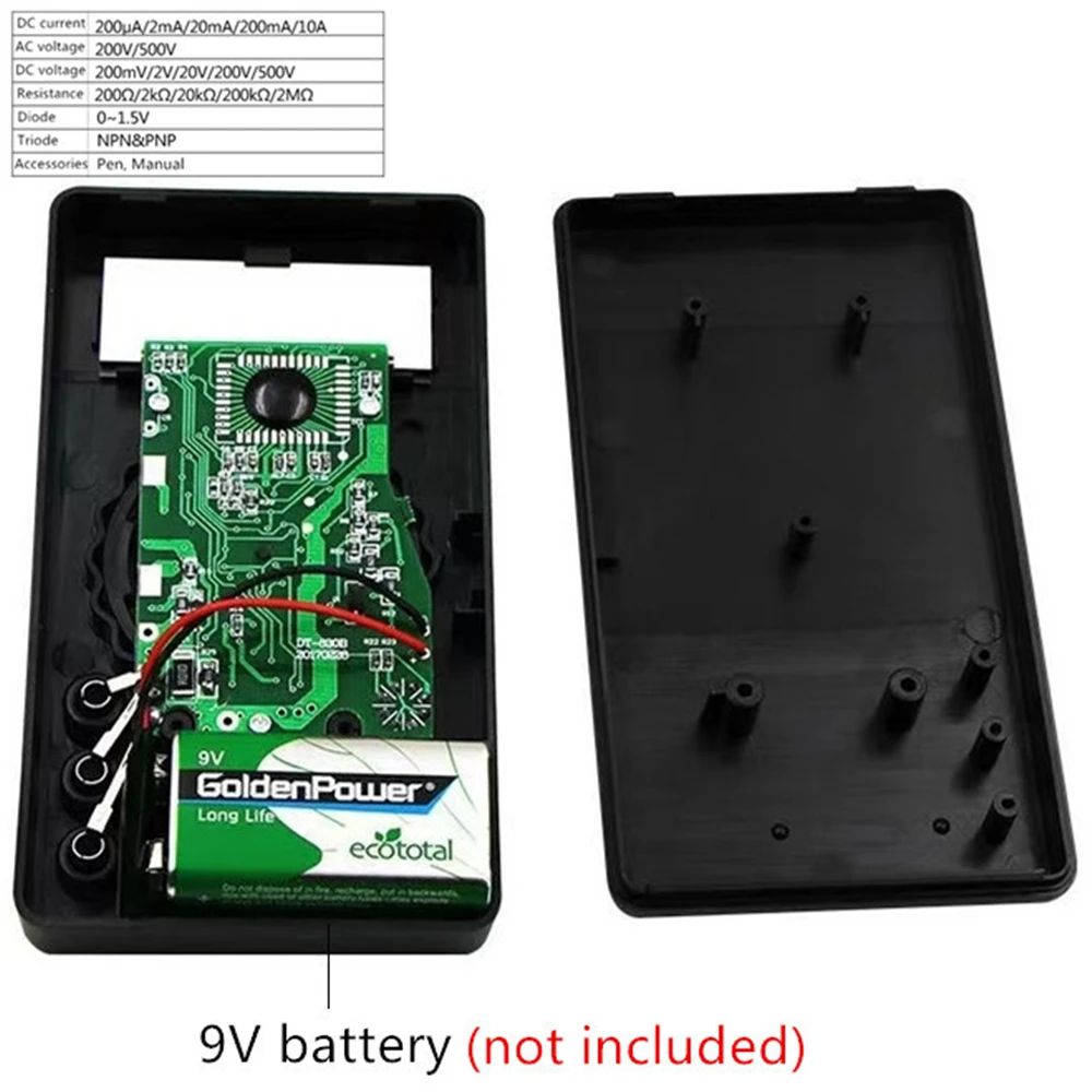 Digital Display Multimeter Handheld AC / DC Voltmeter Ammeter Ohm Resistance Diode Triode Tester Data Retention digital multimeter multimeter tester