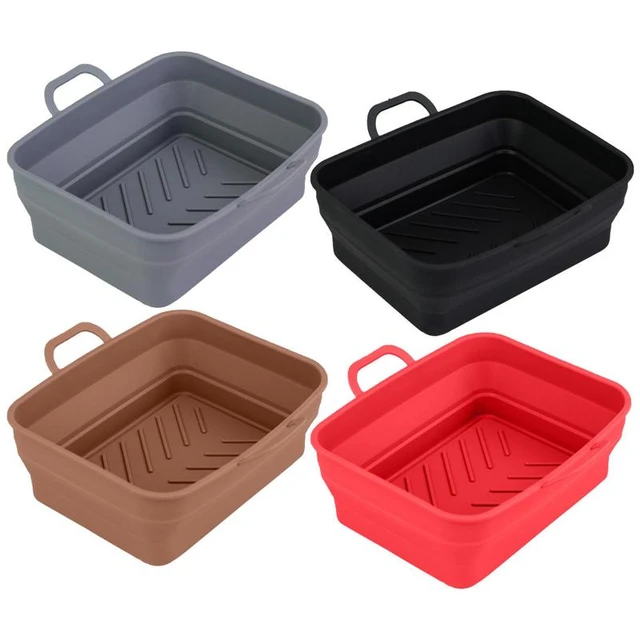 Air Fryer Pan Silicone Tray Foldable Oven Baking Tray for Ninja AG301 Foodi  Basket Reusable Liner Dish Kitchen Accessories - AliExpress