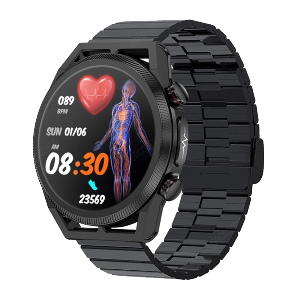 

ECG+PPG Health Smart Watch Thermometer Blood Sugar Blood Lipid Uric Acid HRV Monitor Smartwatch Bluetooth Call SOS Watch