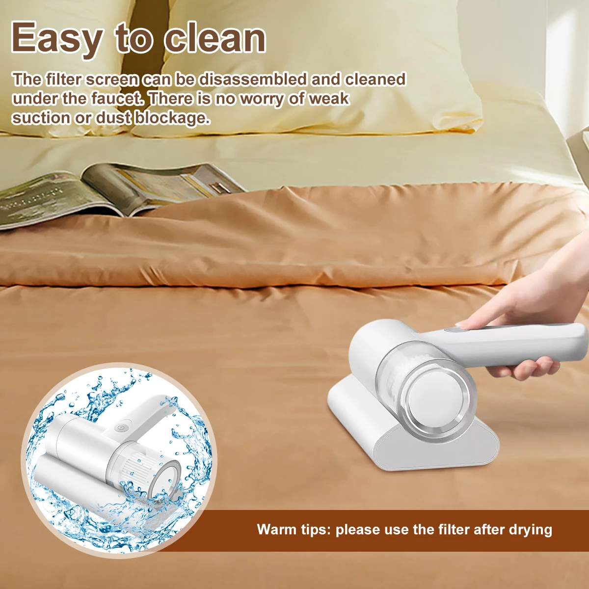 Mattress Vacuum Cleaner Bed Vacuum Cleaner Reusable Handheld Deep Mattress  Cleaner Strong Suction Portable Wireless Sofa - AliExpress