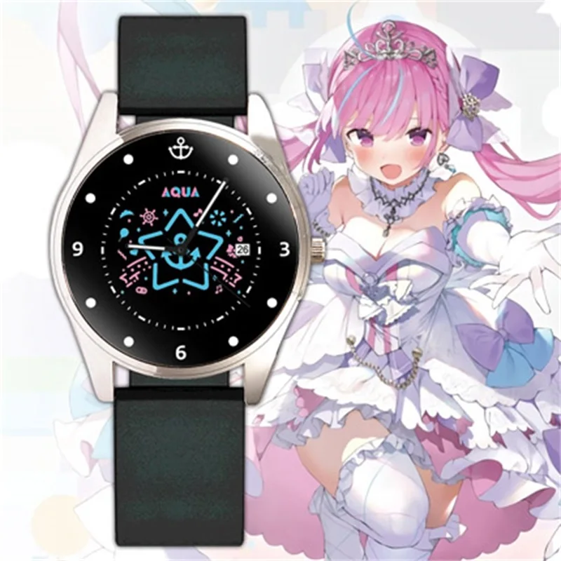 

Anime Vtuber Hololive Uruha Rushia Houshou Marine Men Women Quartz Electronic Wrist Watch Cosplay Accessories Student Watches