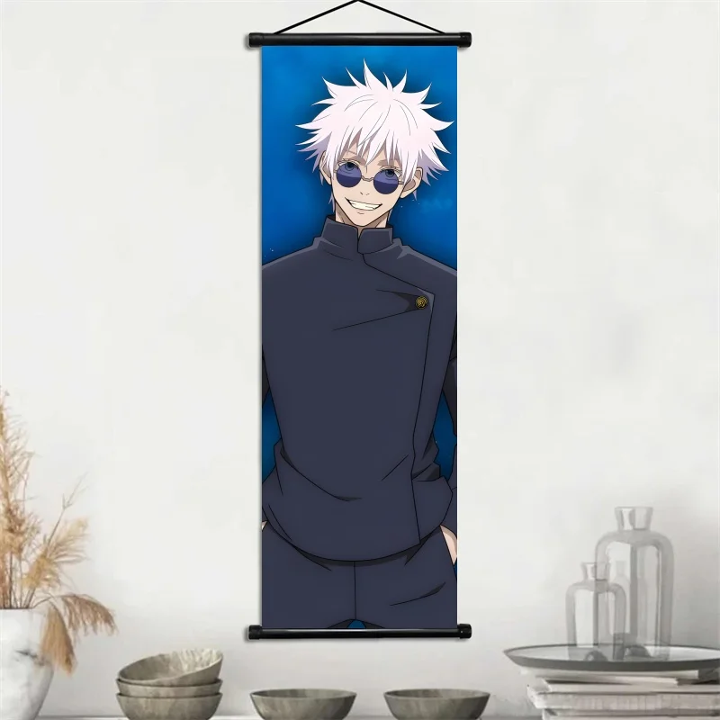 Jujutsu Kaisen Anime Art Fabric Wall Hanging Scroll Decor