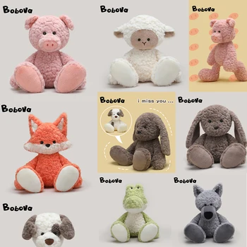 Cute Sheep and Rabbit Plush Toy Animal Stuffed Dog or Dinosaur Doll Cuddly Lamb for Kids Children Gift Fox Sleeping Appease Toys 1