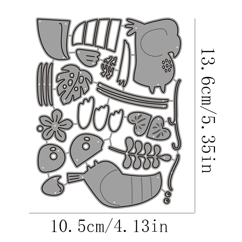 앵무새 백조 동물 금속 절단 몰드, DIY 스크랩북 사진 앨범 종이 카드 몰드 엠보싱 몰드 프로세스 장식