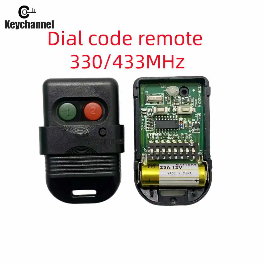 433MHz Dial Code Remote Controller Roll Gate Remote Control Automatic Door Controller Dial Code Copy Remote Control SMC5326 Chip 2023 oem best selling wifi unlock iron door remote intelligent cylinder ttlock smart lock