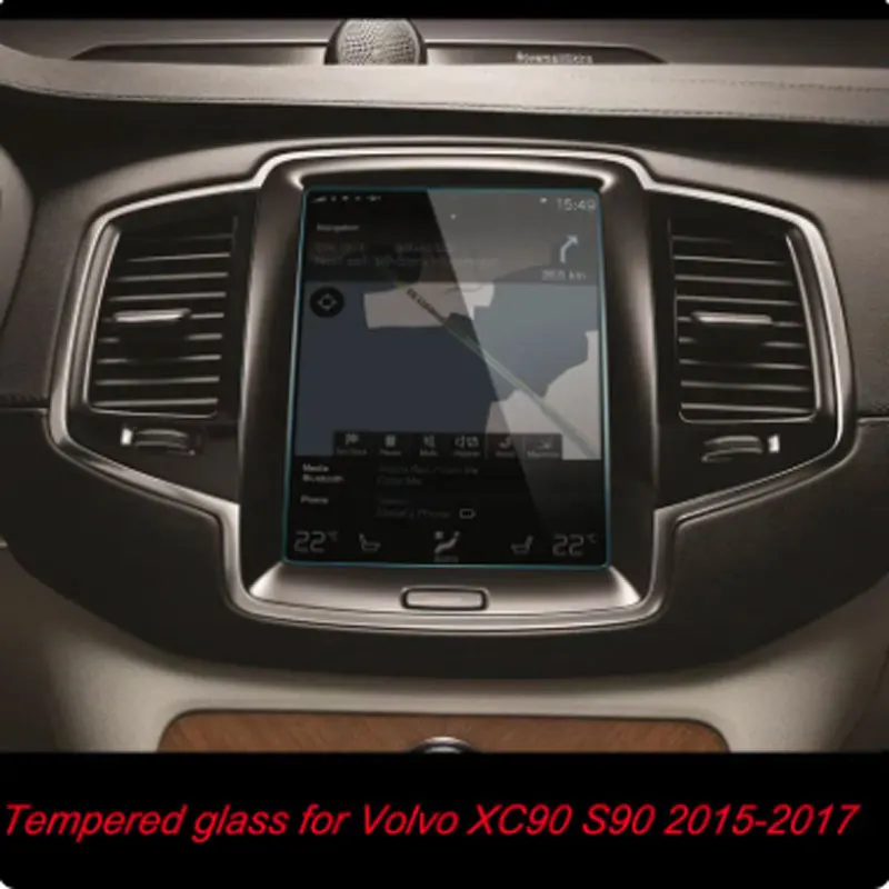 

For Volvo V90 XC90 S90 XC60 Car GPS Navigation Screen Protector Center Touch Tempered Glass Film Anti Scratch 8.7 Inch 180*135mm
