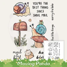 

Cartoon Mushroom Snail Mailbox Cutting Dies Clear Stamp Scrapbooking Template Stencil For Decor DIY Cut Dies Stamps For Cards