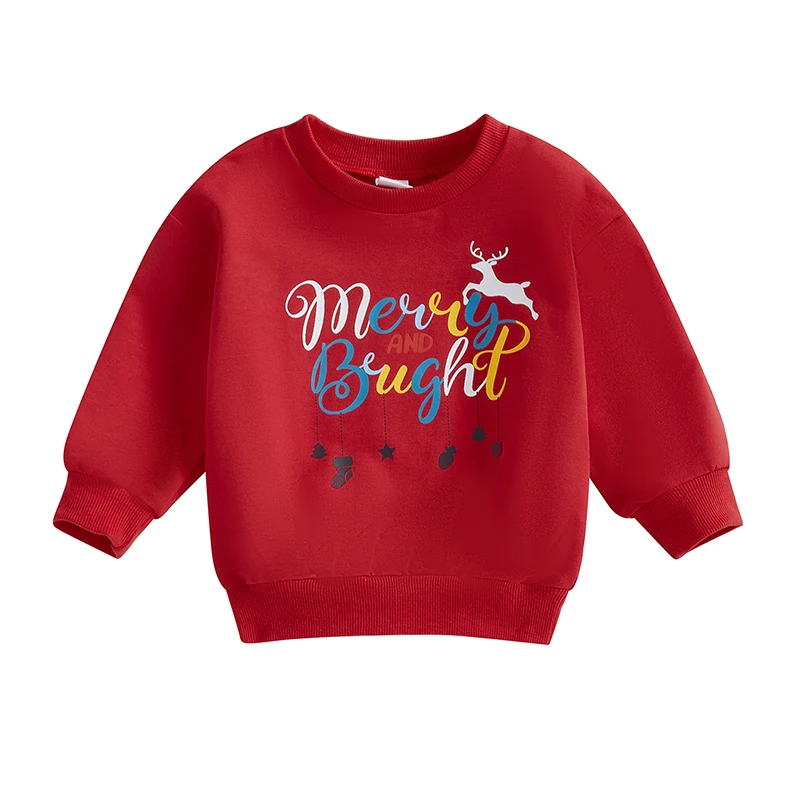 Children s Winter Hooded Sweater with Reindeer Print and Fleece Lining Warm Pullover for Boys and Girls Christmas Outfit