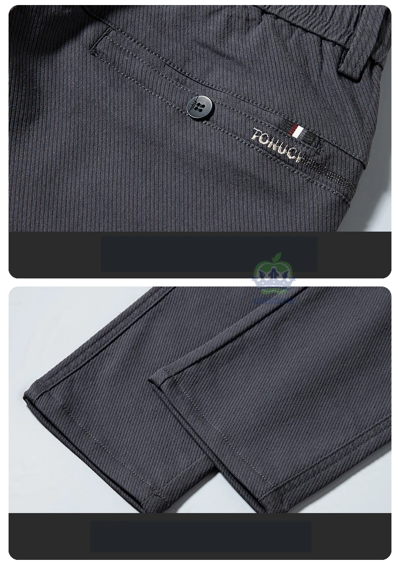 Hohe Qualität Herbst Winter Baumwolle Stoff Casual Hosen Männer Grau Schwarz Braun Korea Arbeit Klassische Slim Fit Cargo Hosen Männlichen 28-38 – Detail 18