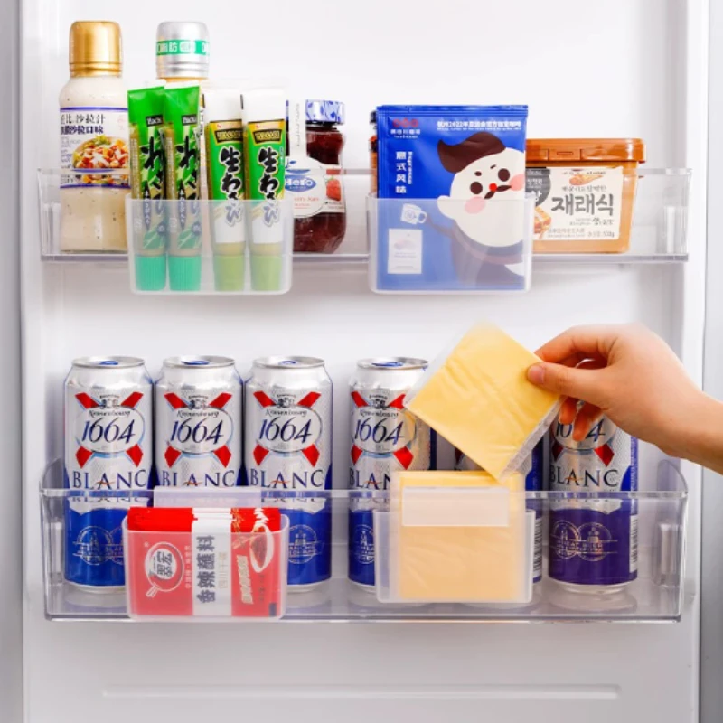1/2PCS Multifunctional Refrigerator Side Door Box PP Material Wall-mounted Storage Organizer Hanging Box Cosmetic Small Items