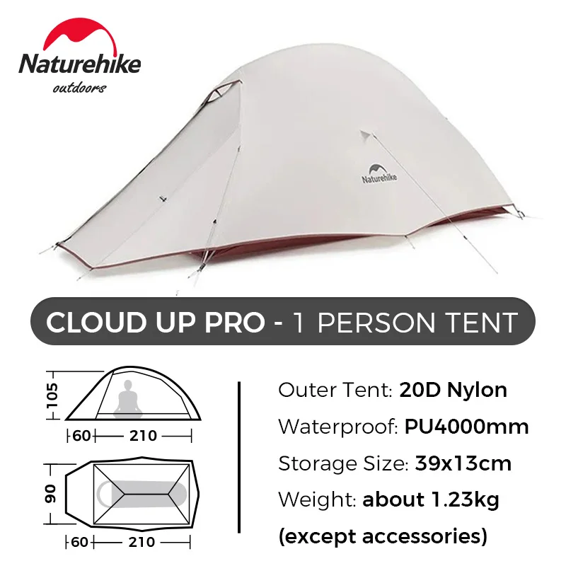 Naturehike　Cloud up2 Pro Cloud Up™ Pro 2-Person Ultralight Backpacking Tent | Naturehike